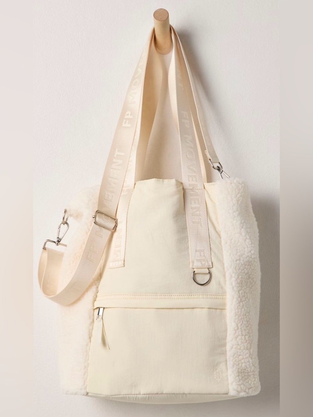 FP Movement by Free People ~ Slopes Sherpa Bucket Bag ~ Whipped Cream ~ NWT**